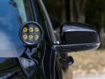 LED Light Kit Ditch Mount Black Series Round 3.5 Inch Amber DRL Jeep KL (14-21) Rough Country