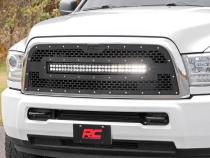 Dodge Mesh Grille w/30 Inch Dual Row Black Series LED 13-18 RAM 2500/3500 Rough Country