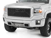 Sierra Mesh Grille 14-15 1500 Sierra Black Powdercoat Stainless Steel Hardware Rough Country