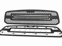 Dodge Mesh Grille w/30 Inch Dual Row Black Series LED 13-18 RAM 1500 Rough Country