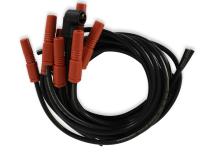 Spark Plug Wire Set 8.8Mm-300+ Ferro-Spiral Race Universal- Vari-Angle Boots 7040 300+ Race Wire Universal Spark Plug Wire Sets Have A Spiral Core And Black Silicone Jacket ACCEL