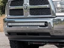 Dodge 40-inch Curved LED Light Bar Hidden Bumper Kit w/Chrome Series DRL LED For 10-18 Ram 2500/3500 Rough Country