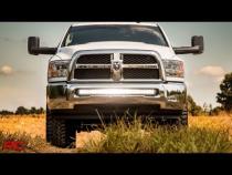 Dodge 40-inch Curved LED Light Bar Hidden Bumper Kit w/Chrome Series DRL LED For 10-18 Ram 2500/3500 Rough Country