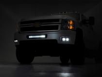 Chevrolet LED Fog Light Kit Black Series 11-14 Silverado HD Rough Country