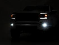 2 Inch Cree LED Fog Light Kit Black Series 14-15 Sierra 1500 Rough Country