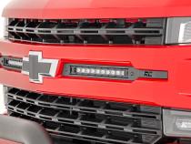 Chevy Dual 10 Inch LED Grille Kit Black Series 19-20 Silverado 1500 Rough Country