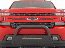 Chevy Dual 10 Inch LED Grille Kit Black Series 19-20 Silverado 1500 Rough Country