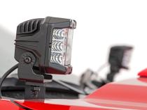 Chevy 2-inch LED Lower Windshield Ditch Kit Black Series w/ White DRL For 19-20 Silverado Rough Country