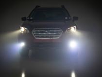 Subaru Led Fog Light Kit Black Series w/Amber DRL For 15-19 Outback Rough Country
