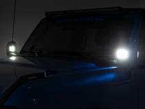 LED Light Ditch Mount 2 Inch Black Series Pair Spot Pattern 21-Up Ford Bronco Rough Country