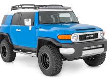 LED Light Windshield Kit 50 Inch Curved Dual Row Black Series 07-14 Toyota FJ Cruiser Rough Country