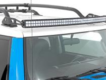 LED Light Windshield Kit 50 Inch Curved Dual Row Chrome Series with White DRL 07-14 FJ Cruiser Rough Country
