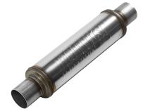 Flow Fx Muffler Flow Fx Muffler 2.50 In/Out Round Body Moderate Sound Stainless Steel Flowmaster