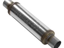 Flow Fx Muffler Flow Fx Muffler 2.50 In/Out Round Body Moderate Sound Stainless Steel Flowmaster