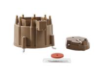 Distributor Cap &amp;amp; Rotor Kit Hei Style Tan 1972-1986 Various GM Clamp Down Cap ACCEL