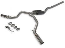 American Thunder Cat-Back Exhaust System Fits 2020-2025 Jeep Gladiator Trucks With 3.6L Engine, 409 Stainless Steel, Dual Exit With Polished Tips Aggressive Sound Flowmaster