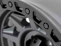 Rough Country 85 Series Wheel Simulated Beadlock Gunmetal Gray/Black 17x9 6x135 -12mm Rough Country