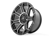 89 Series Wheel One-Piece Black Machined Gun Metal 22x10 8x6.5 -19mm Rough Country