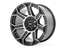 89 Series Wheel One-Piece Black Machined Gun Metal 22x10 6x5.5 -25mm Rough Country