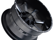 Cast Aluminum Wheels Busted 9100 SB 22x12 Milled Spokes Satin Black 6 On 135/6 On139.7 Bolt Pattern -44 Offset Cali Offroad Wheels