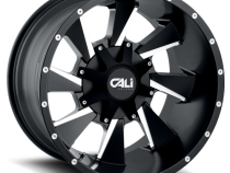 Cast Aluminum Wheels Distorted 9106 SB 22x12 Milled Spokes Satin Black 6 On 135/6 On139.7 Bolt Pattern -44 Offset Cali Offroad Wheels