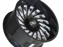 Cast Aluminum Wheels Switchback 9108 GB 24x12 Milled Spokes Gloss Black 8 On 165.1 Bolt Pattern -51 Offset Cali Offroad Wheels