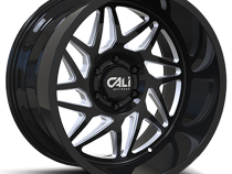 Cast Aluminum Wheels Gemini 9112 GB 24x14 Milled Spokes Gloss Black 6 On 139.7 Bolt Pattern -76 Offset Cali Offroad Wheels
