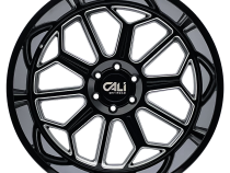 Cast Aluminum Wheels Auburn 9117 BM 24x14 Milled Gloss Black 6 On 135 Bolt Pattern -76 Offset Cali Offroad Wheels