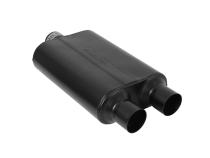 40 Series Delta Flow Chambered Muffler 40 Delta Flow 2.50 Center In 2.50 Dual Out Aggressive Sound Flowmaster