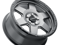 Aluminum Wheels 17x8 Boost 946G Satin Gunmetal Gray 6 Spoke 35 Offset 5 on 110 Bolt Pattern 72.62 Bore Raceline
