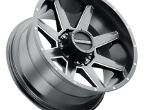 Aluminum Wheels 22x10 Stryker 954M Milled-Dimples Satin Black -19 Offset 5 on 127 Bolt Pattern 78.1 Bore Raceline