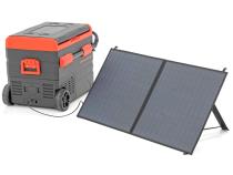 50L Portable Refrigerator/Freezer w/Solar Panel Rechargeable 12 Volt/AC 110 Rough Country
