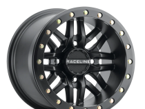 Aluminum Wheels 15x10 Ryno Beadlock UTV A91B Machined Face Satin Black 0 Offset 4 on 110 Bolt Pattern 90 Bore Raceline