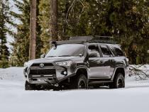 14-23 Toyota 4Runner Low Profile Front Bumper Side Supports Black Powdercoat All Pro Off Road