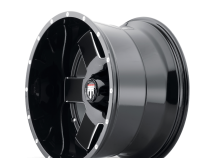 Armor AT155 Gloss Black Milled 20X12 5-139.7 -44MM 87.1MM Off Road Wheels American Truxx