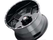 Armor AT155 Gloss Black Milled 20X12 5-139.7 -44MM 87.1MM Off Road Wheels American Truxx