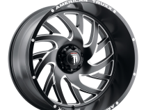 Xclusive AT1907 Satin Black Milled 22X12 5-150 -44MM 110.5MM Off Road Wheels American Truxx