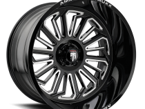 Butcher AT1916 Gloss Black Milled 20X10 5-127 -24MM 71.6MM Off Road Wheels American Truxx