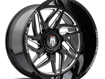 Goliath AT1917 Gloss Black Milled 24X14 6-135/6-139.7 -76MM 106.1MM Off Road Wheels American Truxx