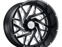 Forged Aries ATF1909 Matte Black Milled 22X12 6-139.7 -44MM 106.1MM Off Road Wheels American Truxx Forged