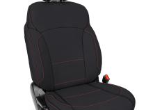 Front Seat Covers for 2013-2017 Subaru Crosstrek Pair Black with Red Stitch PRP Seats