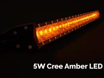 42 Inch Slim Single Row Straight LED Light Bar 20,000 Lumens Amber Cali Raised LED