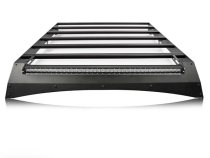 2014-2021 Tundra Crew Max Premium Roof Rack - 52 in Dual Row Combo Beam LED Light Bar - Amber - Tall Light Kit Cali Raised LED