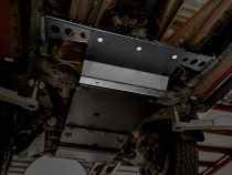 2005-2015 Toyota Tacoma Transfer Case Skid Plate - Aluminum Raw Cali Raised LED