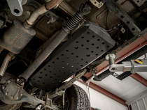 2005-2022 DCSB and AC Toyota Tacoma Fuel Tank Skid Plate Aluminum Powercoat Black Cali Raised LED