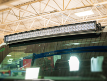 Roof Light Bar Mounting Kit Fits 21-Present Ford Bronco Raptor - 5D Optic Osram 42 Inch Dual Row Curved Bar (Combo Beam) Cali Raised LED