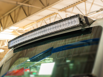 Roof Light Bar Mounting Kit Fits 21-Present Ford Bronco Raptor - 5D Optic Osram 42 Inch Dual Row Curved Bar (Combo Beam) Cali Raised LED