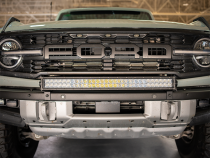 Bumper Light Bar Mounting Kit Fits 21-Present Ford Bronco Raptor - 5D Optic Osram 32 Inch Dual Row Bar (Spot Beam) Cali Raised LED