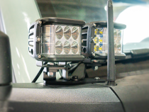 Ditch Light Mount Kit Fits 21-Present Ford Bronco Raptor - (2) 3X2 18W LED Pods/(2) 3.5 Inch Round Cannon Pods Cali Raised LED