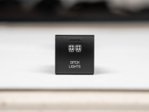 Low Profile Ditch Light Brackets Kit Fits 24-Present Toyota Tacoma/(2) 3.5 Inch Round Cannon Pods/Toyota OEM Square Style Ditch Light Switch Cali Raised LED